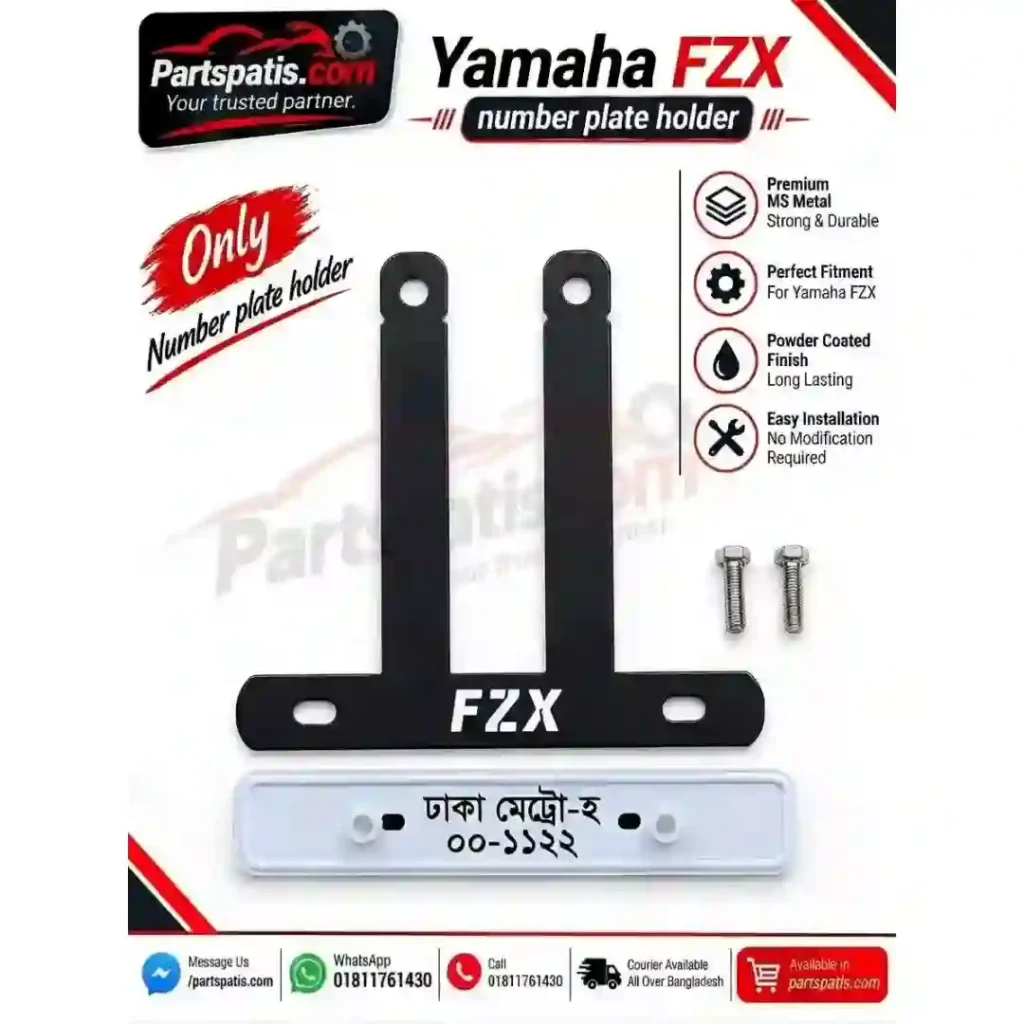 yamaha fzx front number plate holder