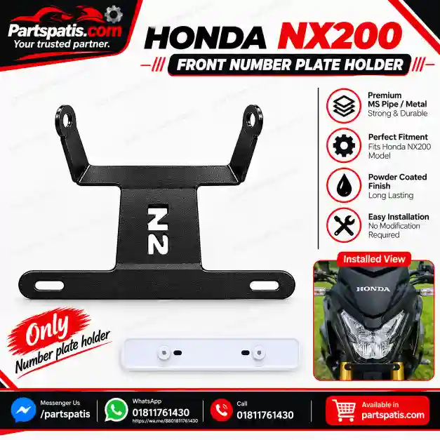 Honda nx200 front number plate holder