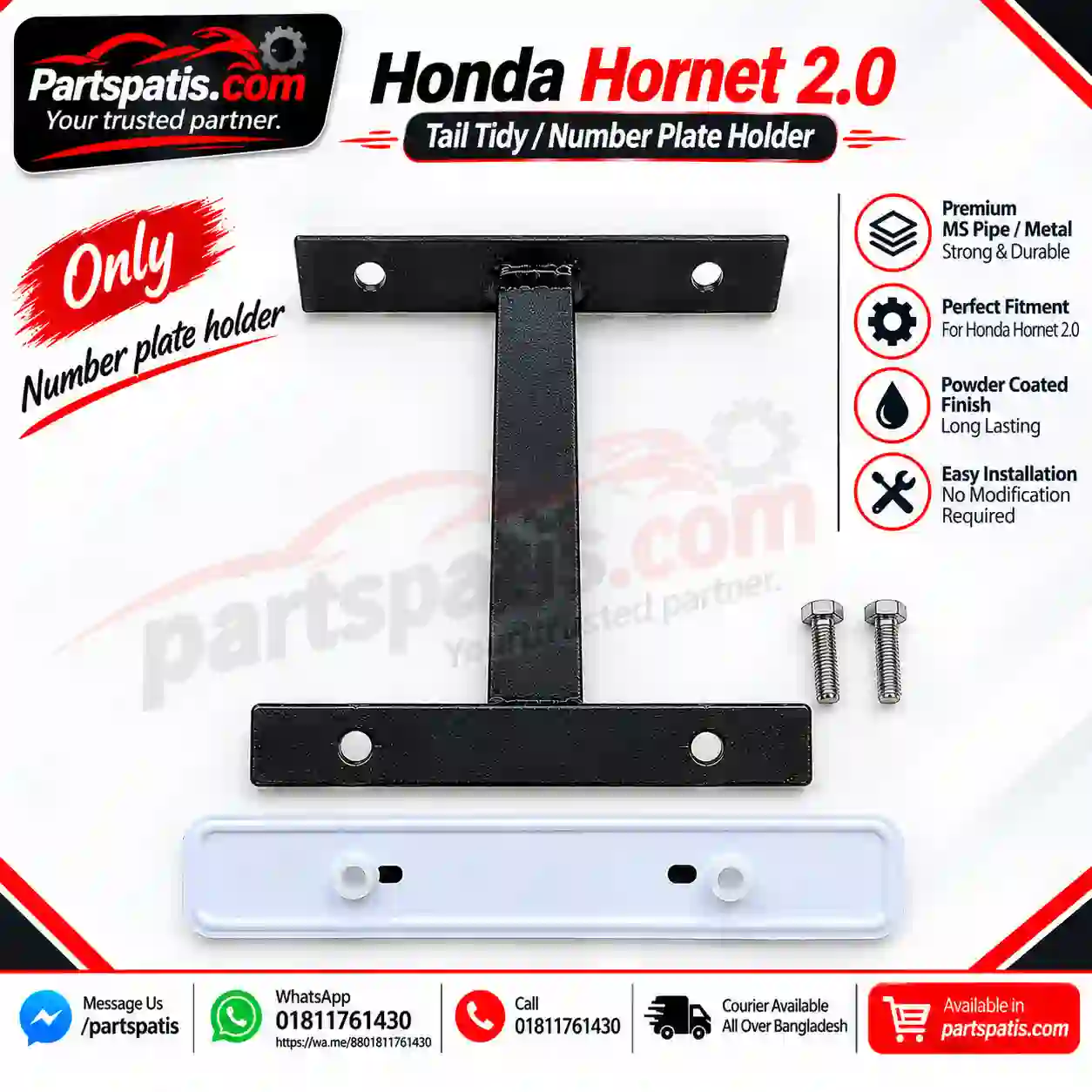honda hornet 2.0 number plate holder in bd